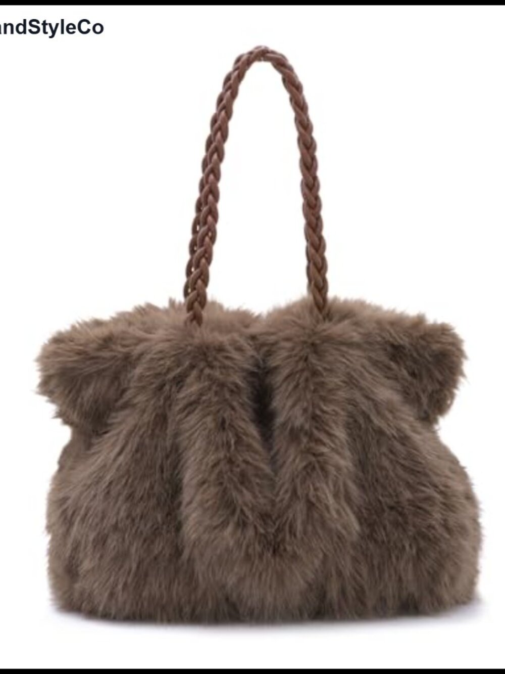 Faux Fur Shoulder Bag Fuzzy Tote Purse Womens Plush Handbag Hobo